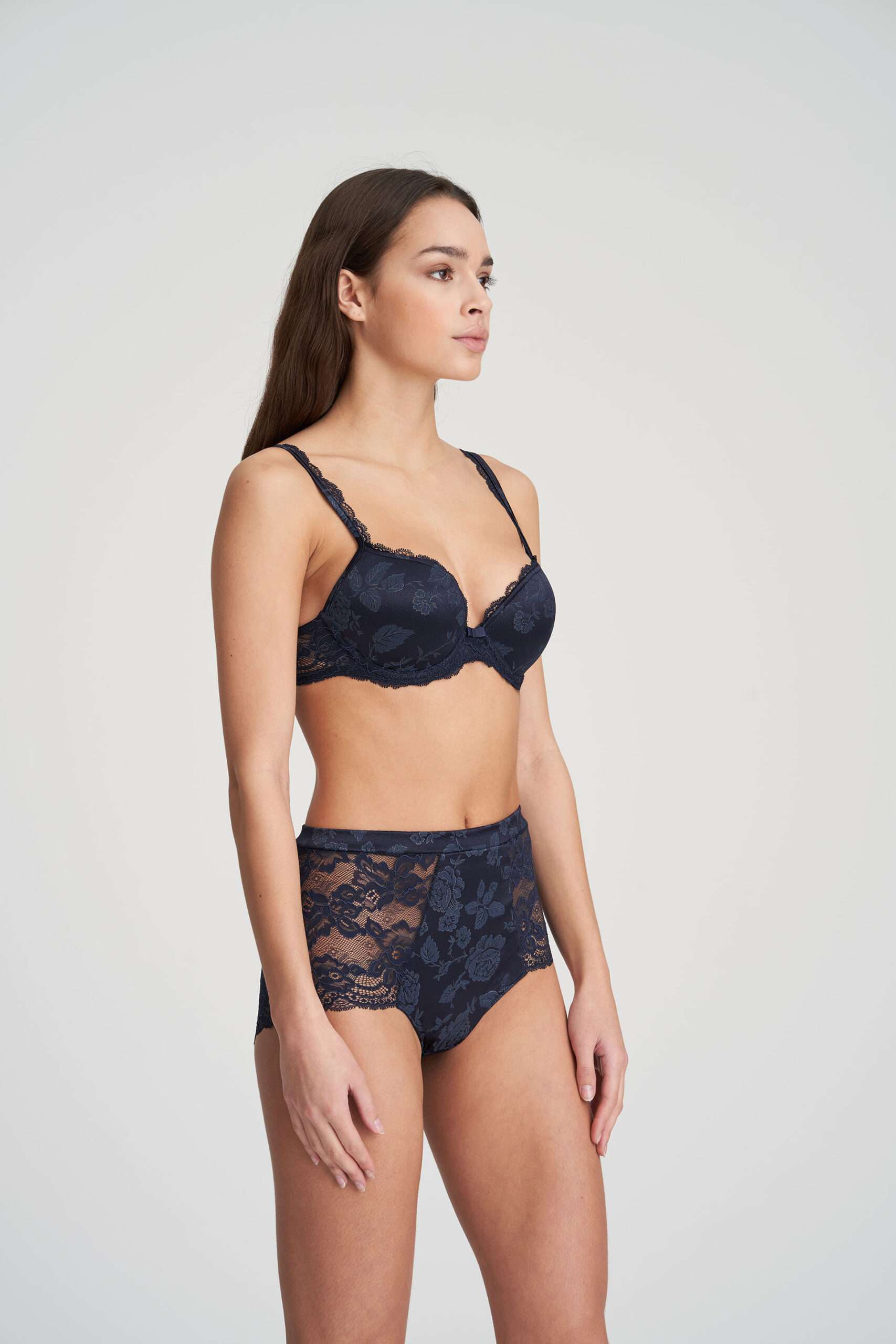 SYLVIA velvet blue tailleslip