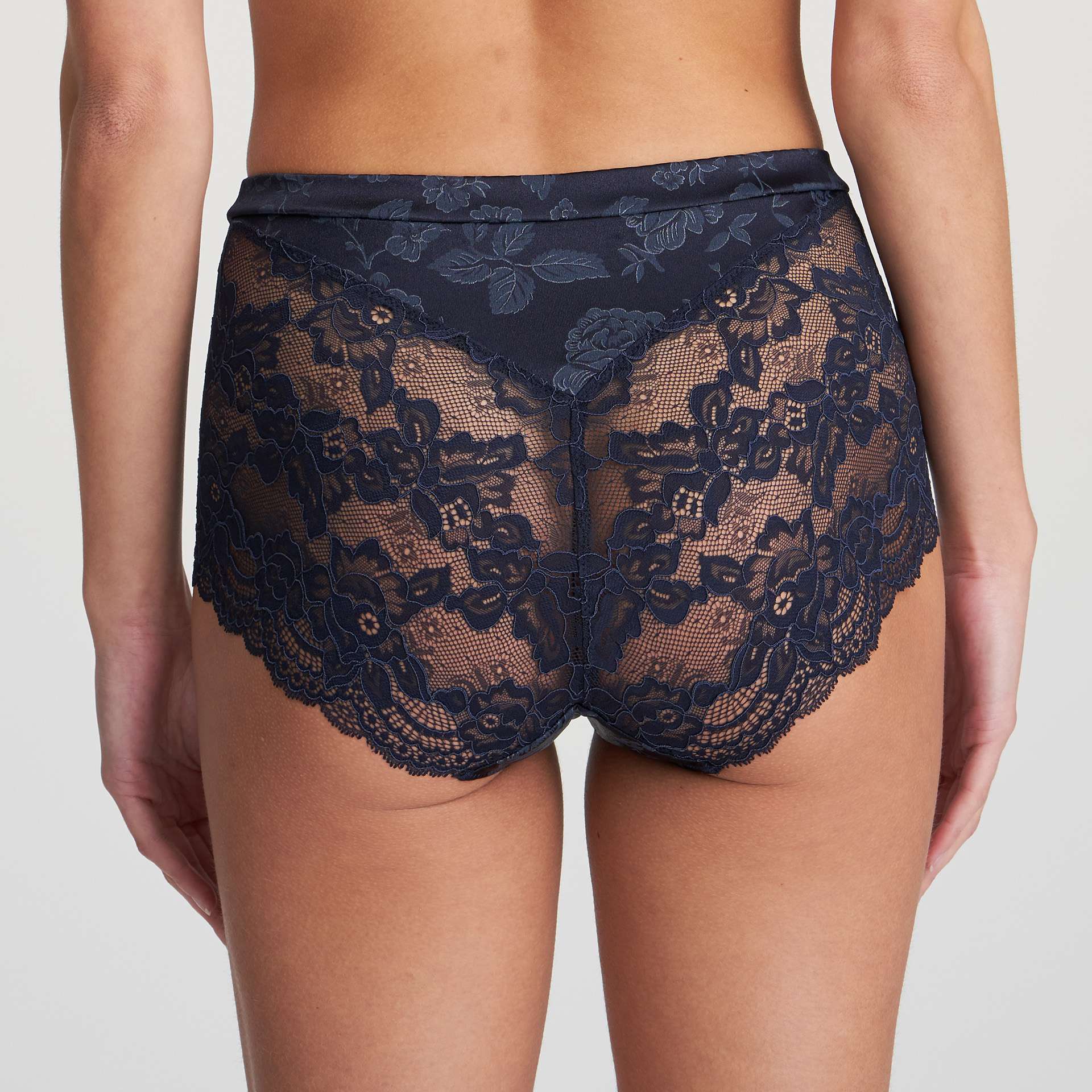 SYLVIA velvet blue tailleslip