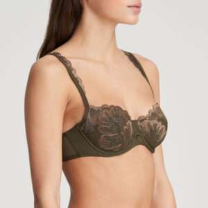 PHOEBE olive green balconnet mousse met naad