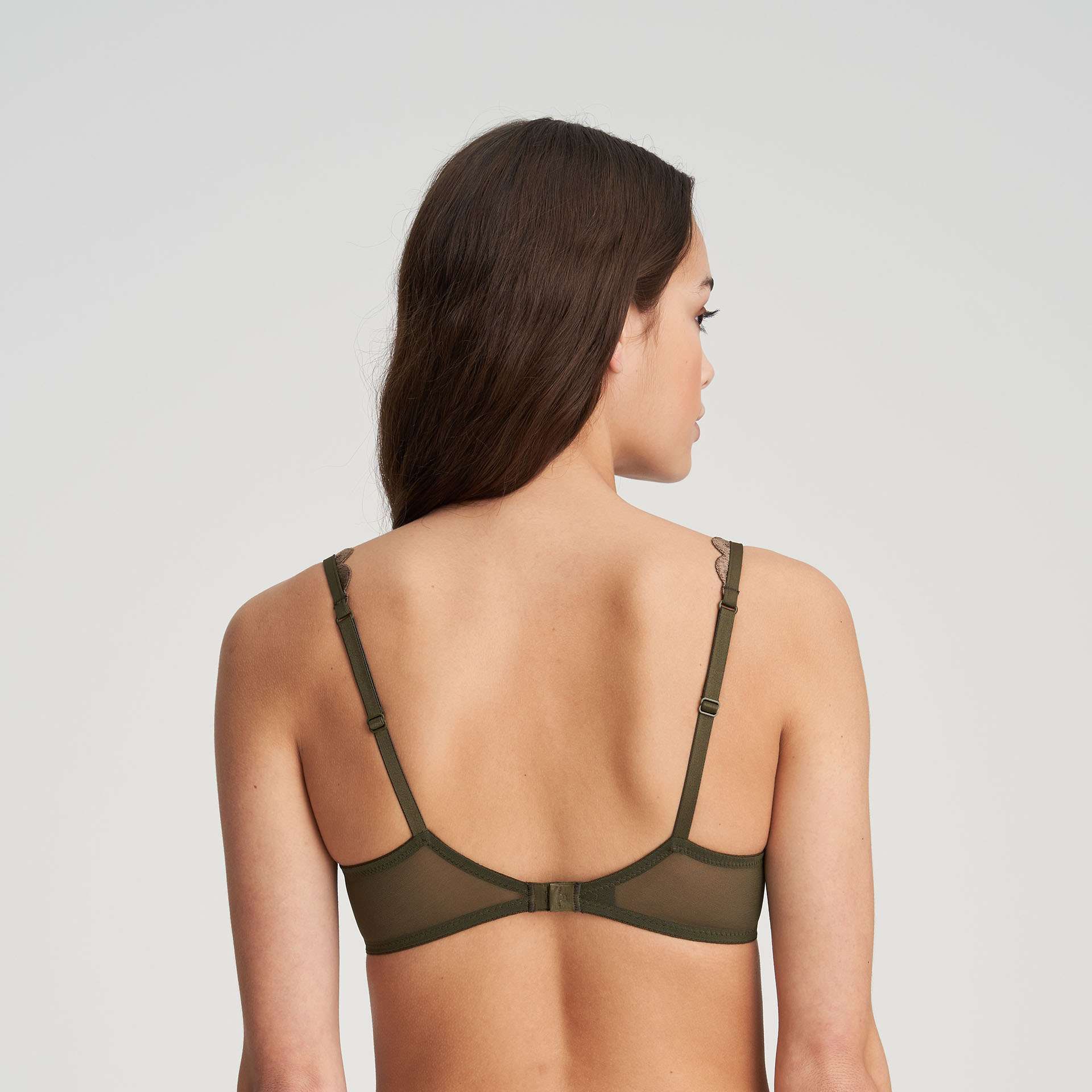 PHOEBE olive green balconnet mousse met naad