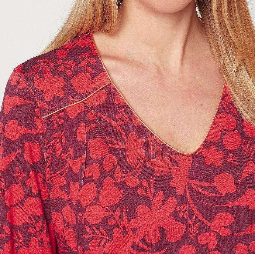 Nachtkleed patchouli prune/muscade