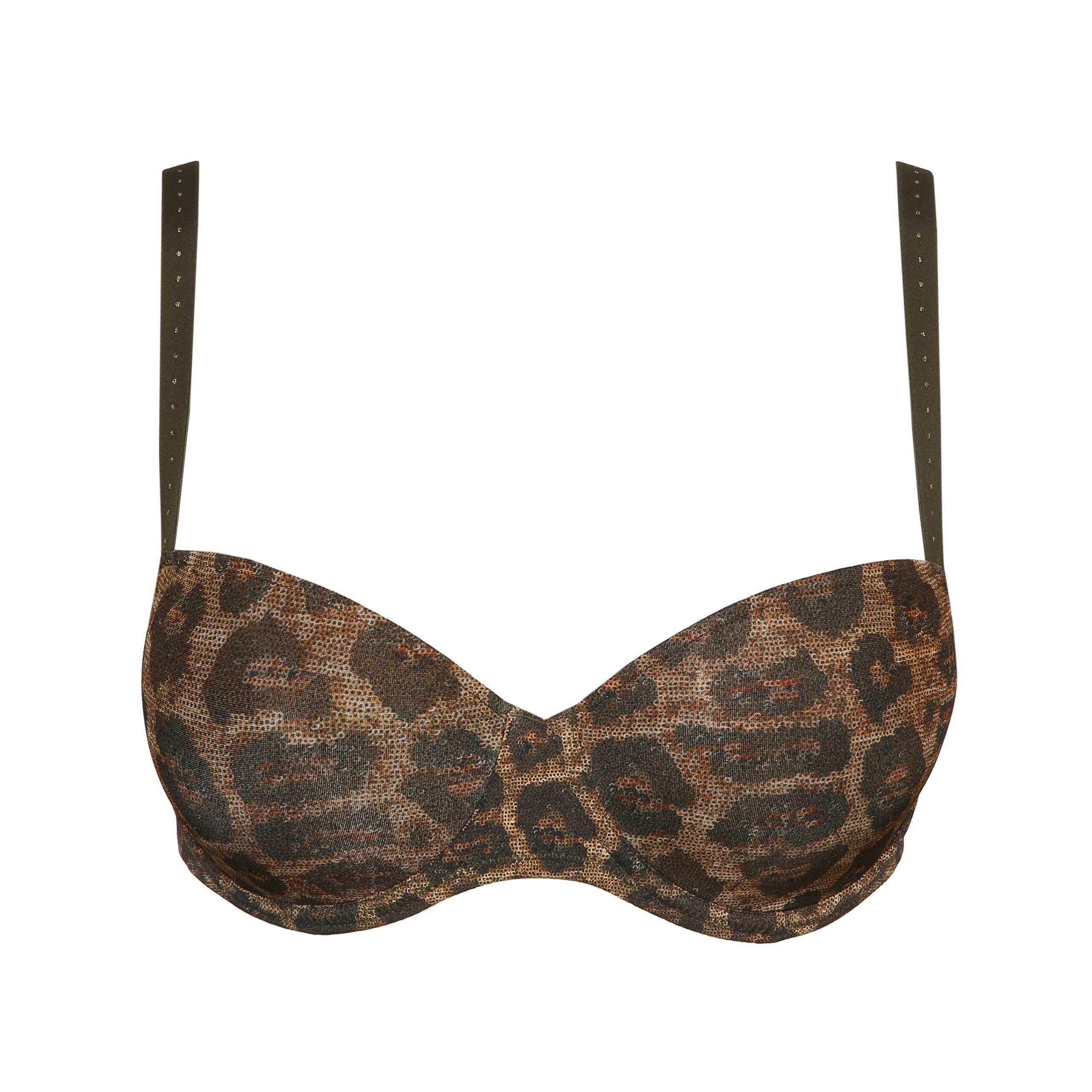 HUGH olive green voorgevormde balconette bh