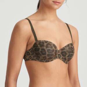 HUGH olive green voorgevormde balconette bh