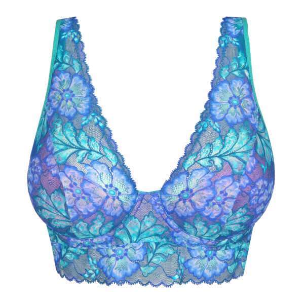 MORRO BAY Mermaid Blue plunge bh halve mousse cups