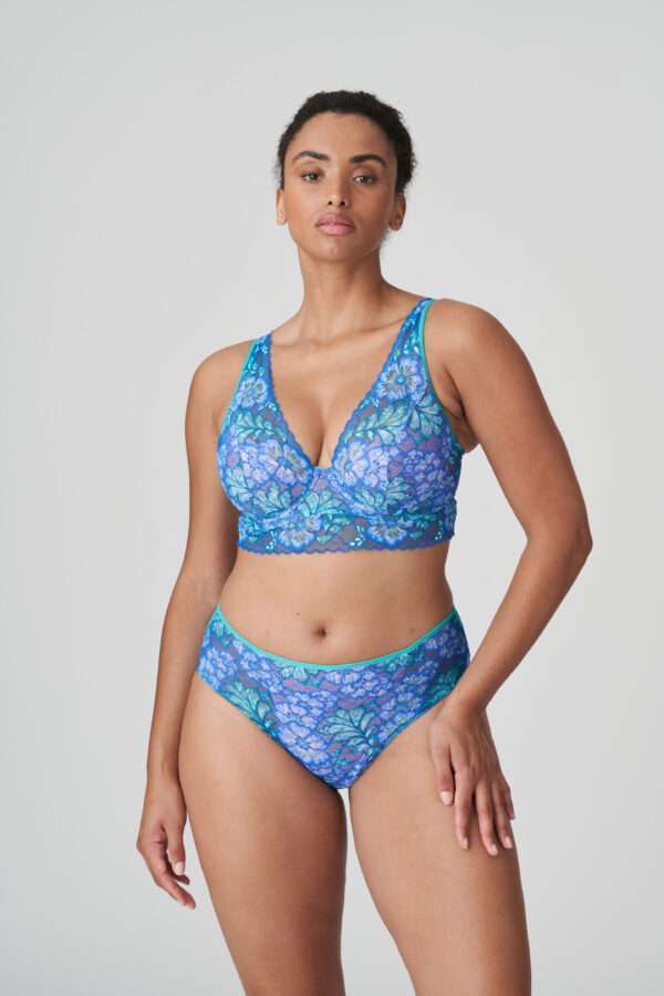 MORRO BAY Mermaid Blue plunge bh halve mousse cups