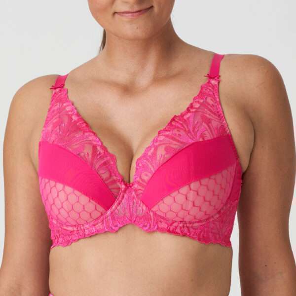 DISAH Electric Pink plunge bh halve mousse cups