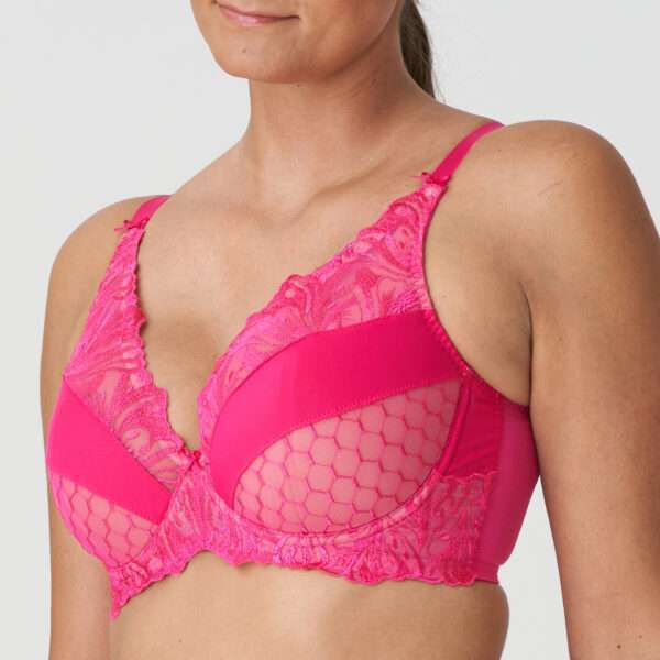 DISAH Electric Pink plunge bh halve mousse cups