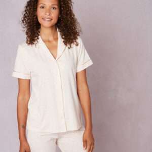 Pyjama rose/ecru (broek 3/4)