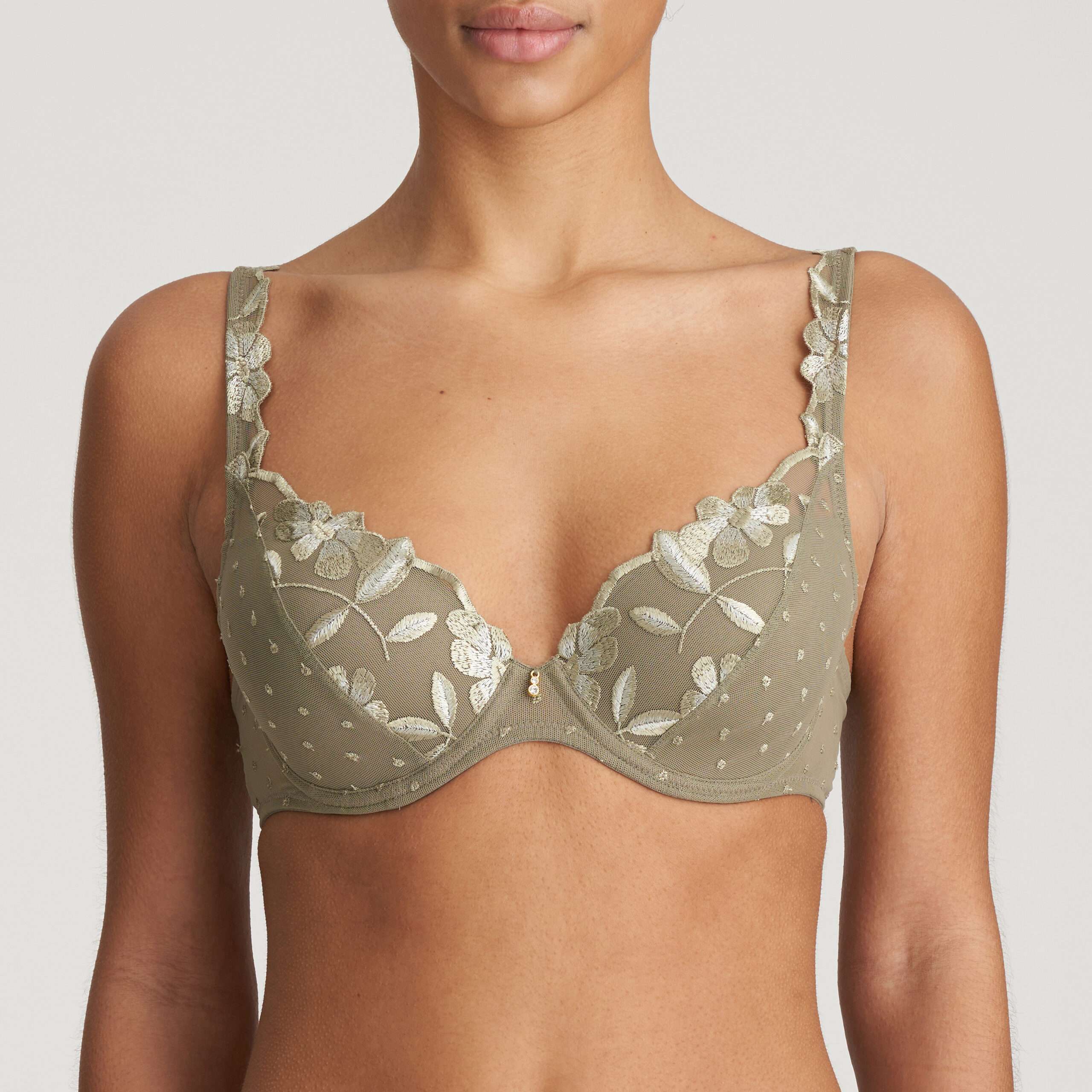 AGNES golden olive voorgevormde plunge bh