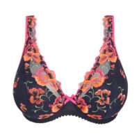 DEVDAHA velvet blue plunge bh halve mousse cups