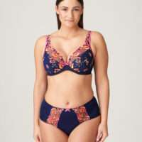 DEVDAHA velvet blue plunge bh halve mousse cups