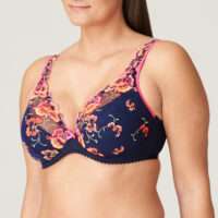 DEVDAHA velvet blue plunge bh halve mousse cups