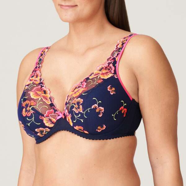 DEVDAHA velvet blue plunge bh halve mousse cups