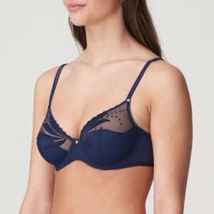 ETOILE saffier blauw plunge bh halve mousse cups