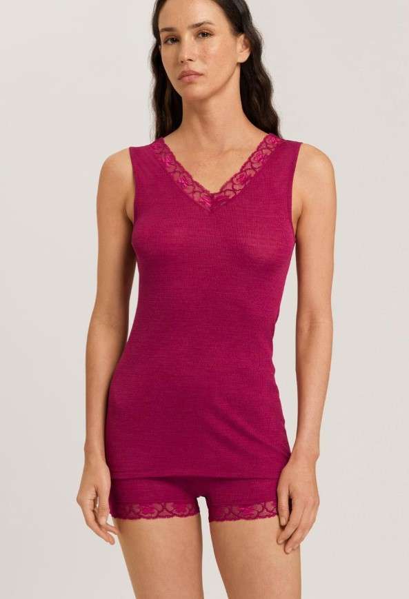 Reeks Woolen Lace tanktop (70% merinowol)