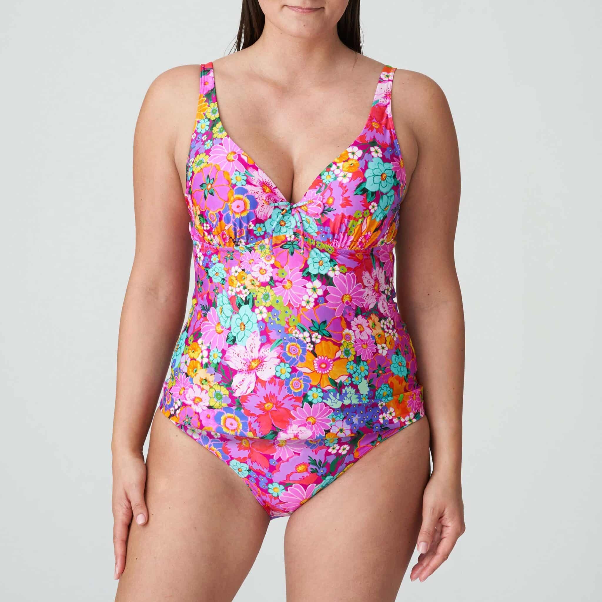 NAJAC Floral Explosion plunge tankini halve mousse NAJAC Floral Explosion plunge tankini halve mousse
