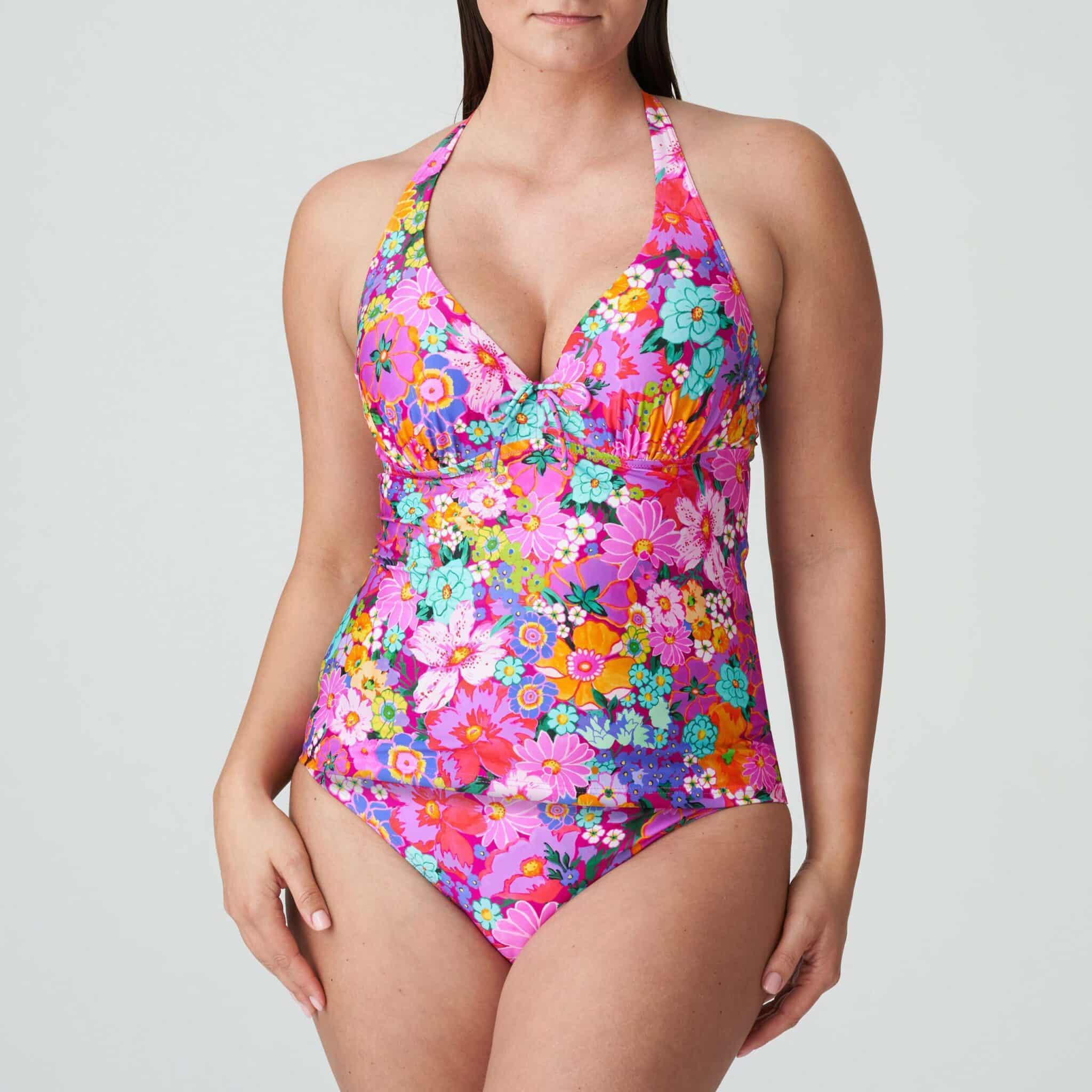 NAJAC Floral Explosion plunge tankini halve mousse NAJAC Floral Explosion plunge tankini halve mousse
