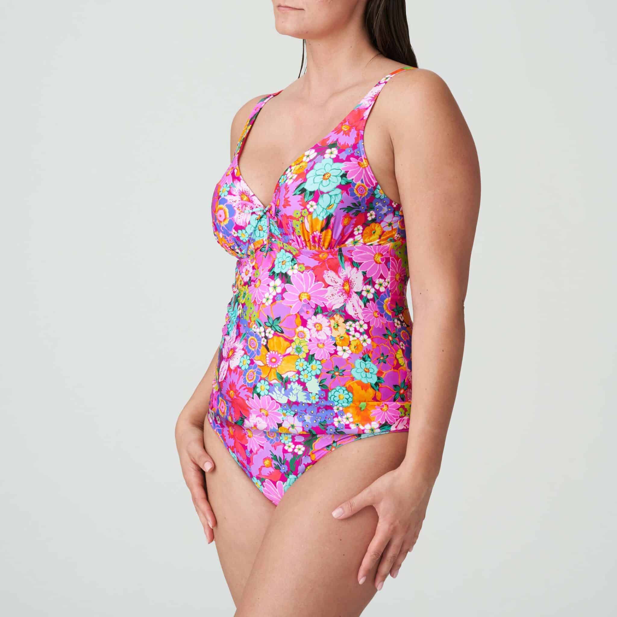 NAJAC Floral Explosion plunge tankini halve mousse NAJAC Floral Explosion plunge tankini halve mousse