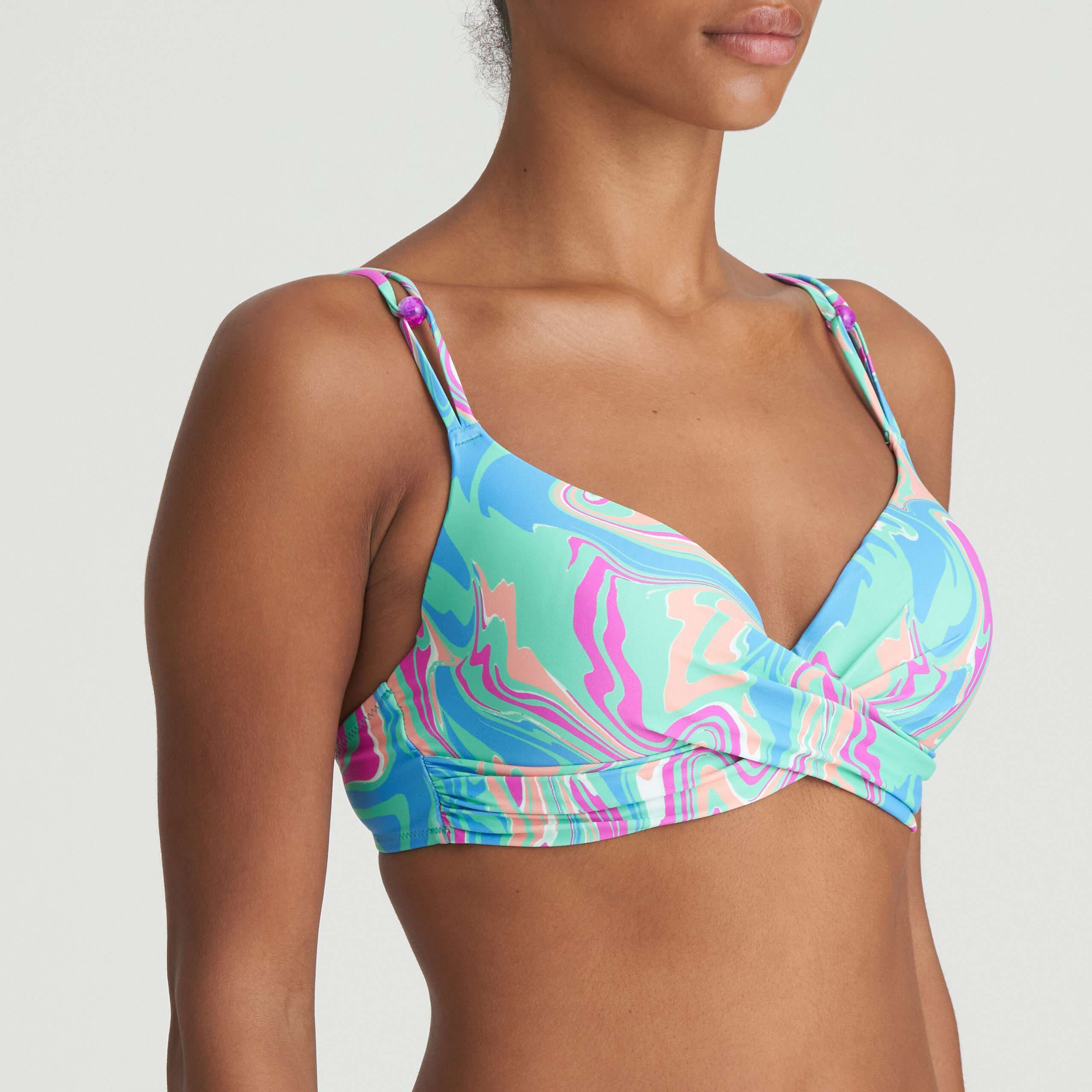ARUBANI Ocean Swirl voorgevormde plunge bikinitop ARUBANI Ocean Swirl voorgevormde plunge bikinitop