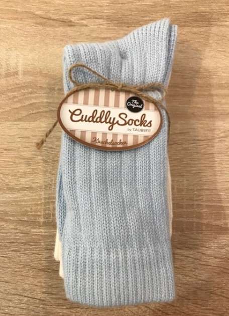 Cuddly Socks beige-lichtblauw (2 paar)