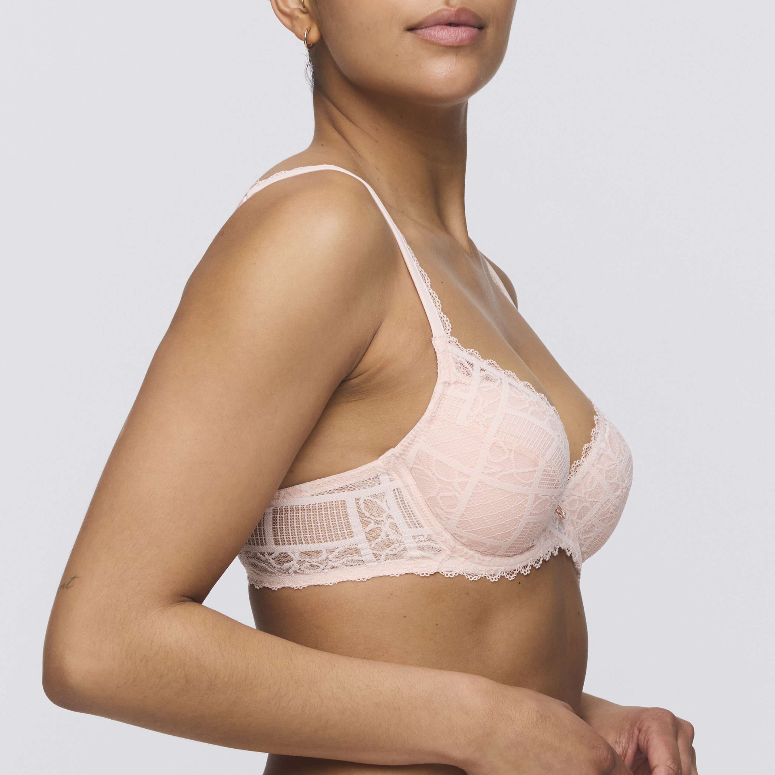 JADEI glossy pink push-up bh uitneembare pads
