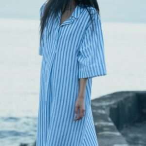 Zomerkleed Blue Stripes (lang model)