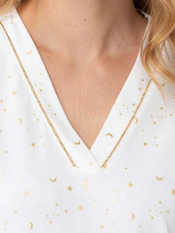 Slaapkleed ecru/goud