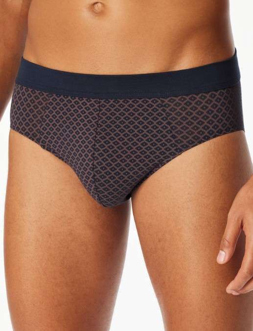 Herenslip blauw/bruin