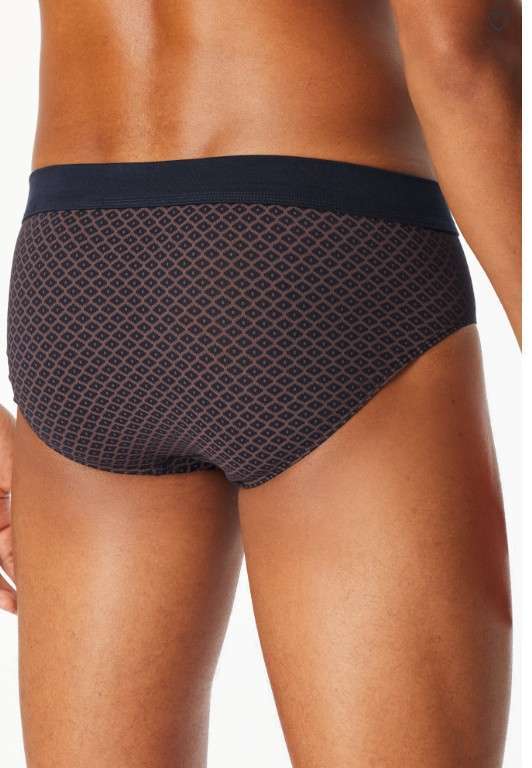 Herenslip blauw/bruin