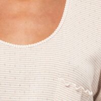 Slaapkleed beige/wit