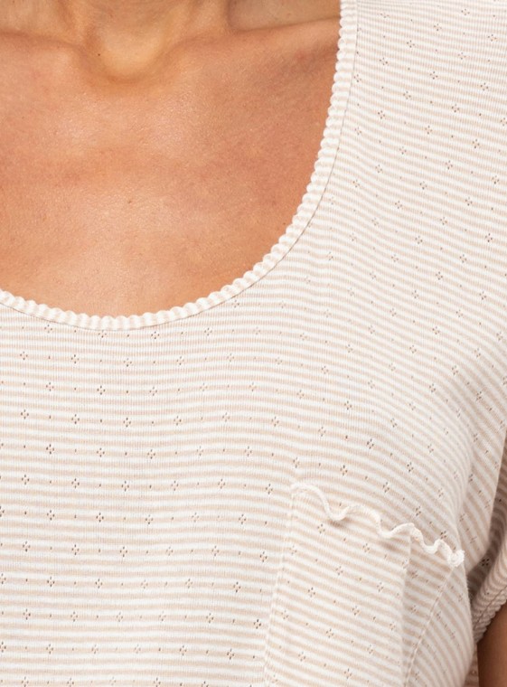 Slaapkleed beige/wit