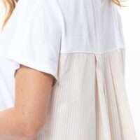 Slaapkleed beige/wit Slaapkleed beige/wit