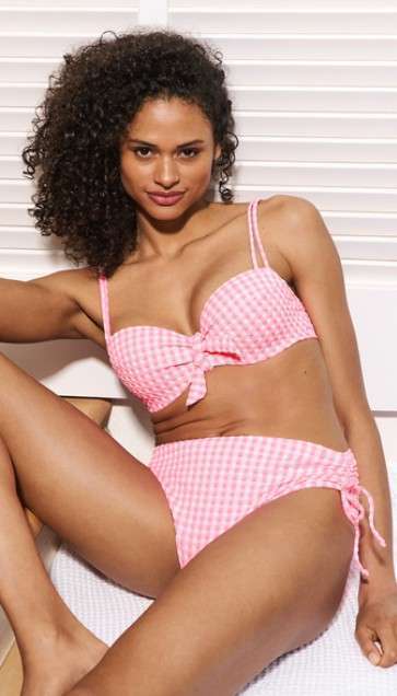 MARY LYNN Rose Gingham voorgevormde bikini hartvorm