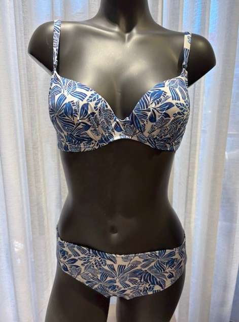 Bikini blauw/wit