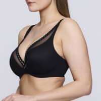 VIVGIRL zwart plunge bh halve mousse cups VIVGIRL zwart plunge bh halve mousse cups