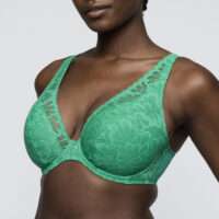 MOCUTO Vivid Green plunge bh halve mousse cups
