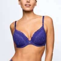 CERINA velvet blue voorgevormde bh - hartvorm