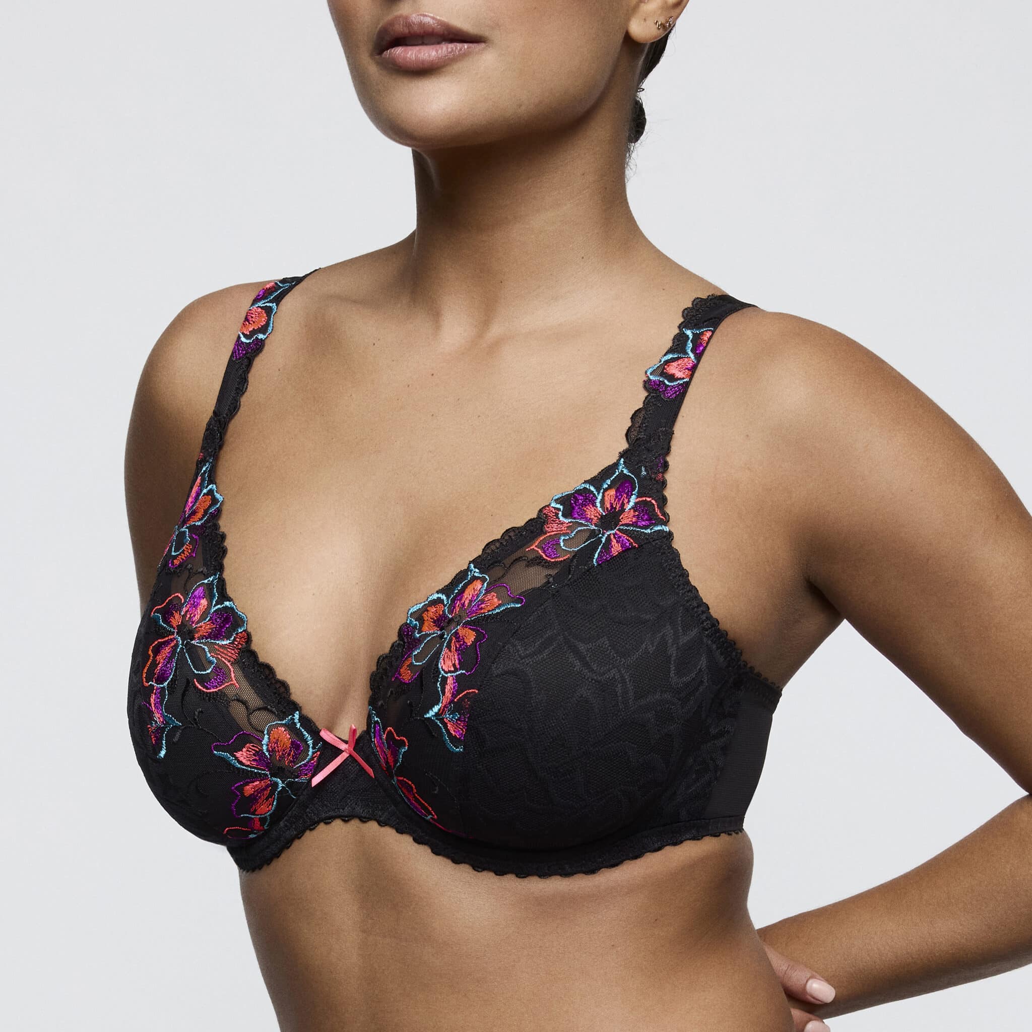 MIYARA Floral Eclipse plunge bh halve mousse cups