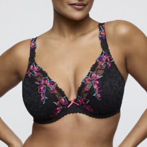 MIYARA Floral Eclipse plunge bh halve mousse cups