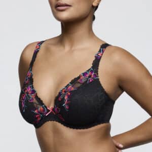 MIYARA Floral Eclipse plunge bh halve mousse cups