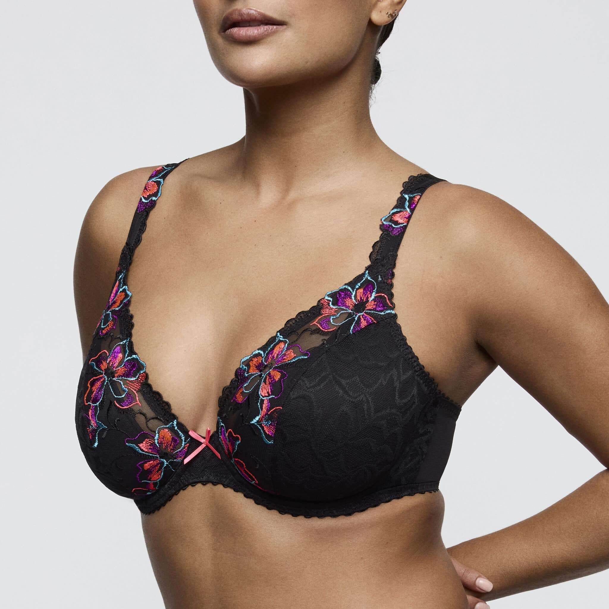 MIYARA Floral Eclipse plunge bh halve mousse cups