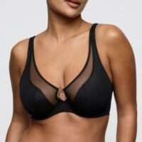 SHEARY zwart plunge bh halve mousse cups