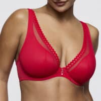 WOWGIRL true red plunge bh halve mousse cups WOWGIRL true red plunge bh halve mousse cups